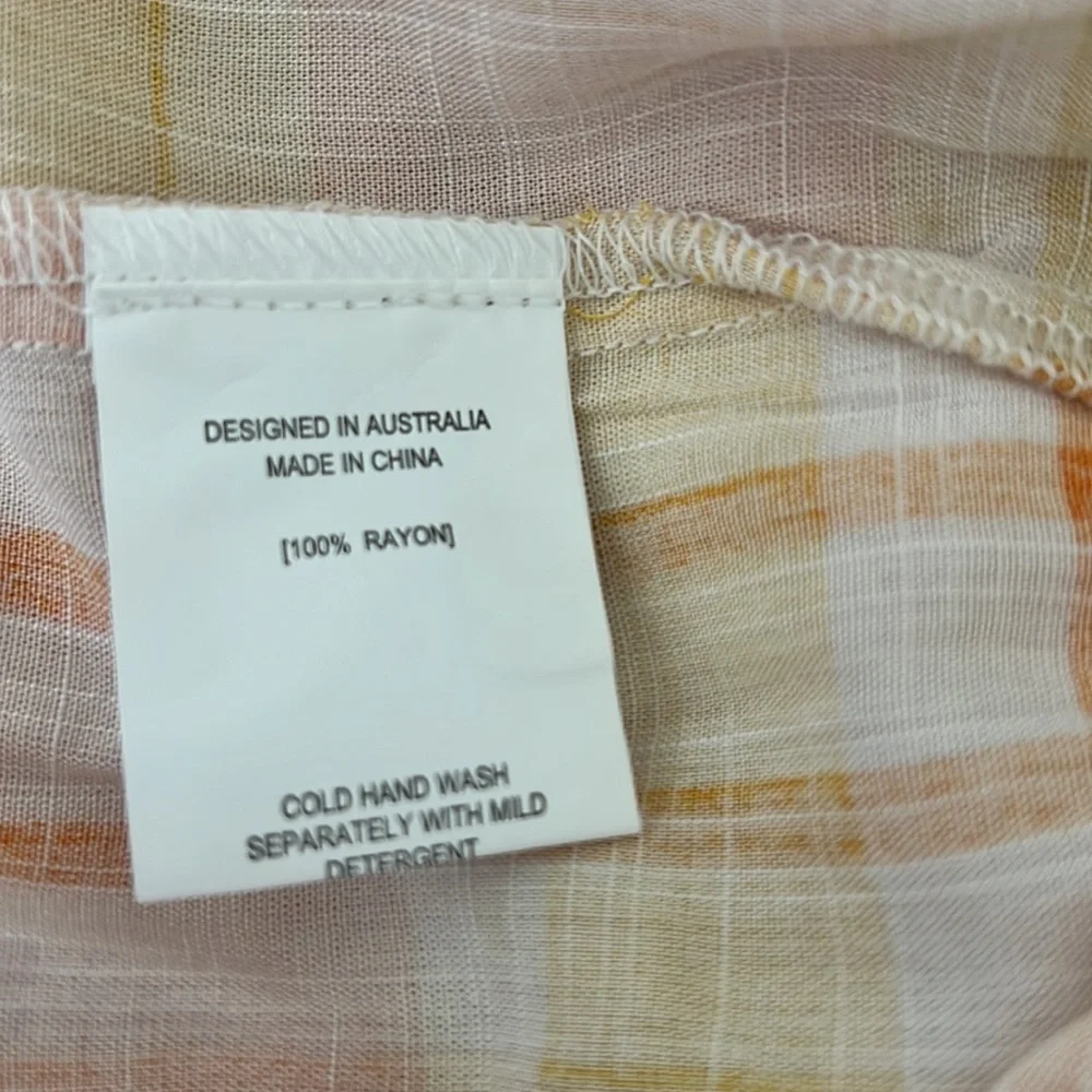 Petal & Pup Yellow and Peach Plaid Mini Dress - Picture 10 of 15